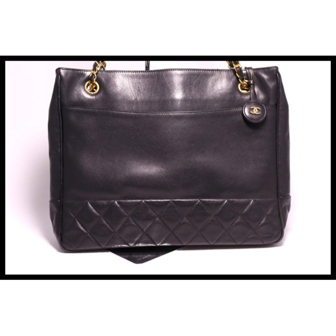 Chanel Quilted GD Metal Fittings Chain Tote