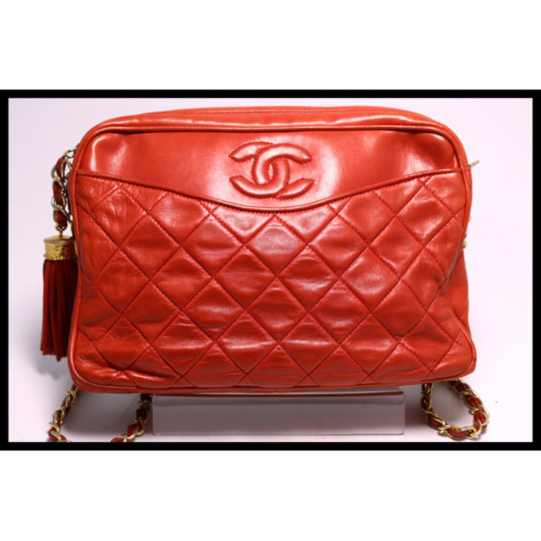Chanel Quilted GD Metal Fittings Shoulder Bag
