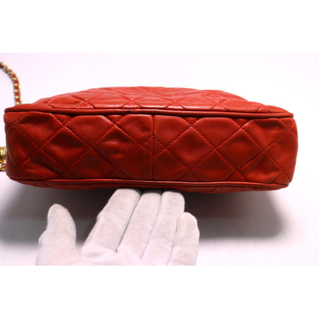 Chanel Quilted GD Metal Fittings Shoulder Bag