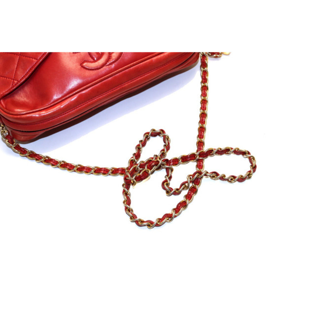 Chanel Quilted GD Metal Fittings Shoulder Bag