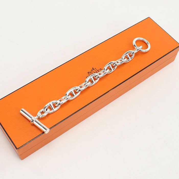 Hermes Chaine D'ancre GM 10Koma Bracelet Silver 925