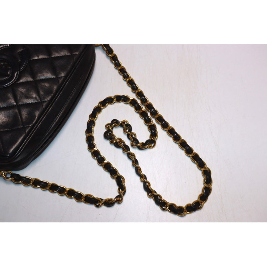 Chanel Quilted GD Metal Fittings Shoulder Bag