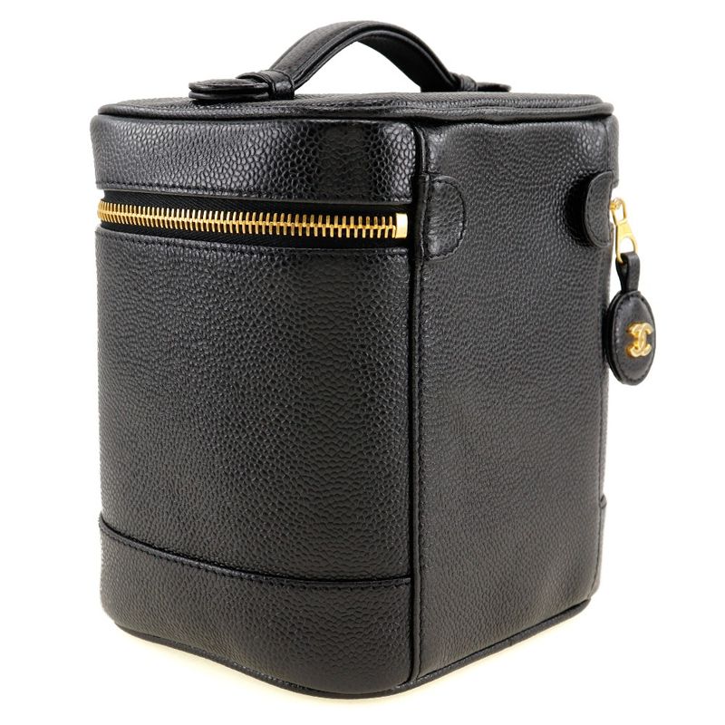 Chanel Vanity A01998 Caviar Skin Black Ladies Handbag