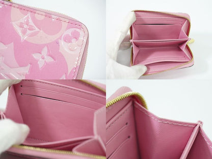 Authentic Louis Vuitton LV Zippy Coin Purse Vernis Leather Coin Case Pink
