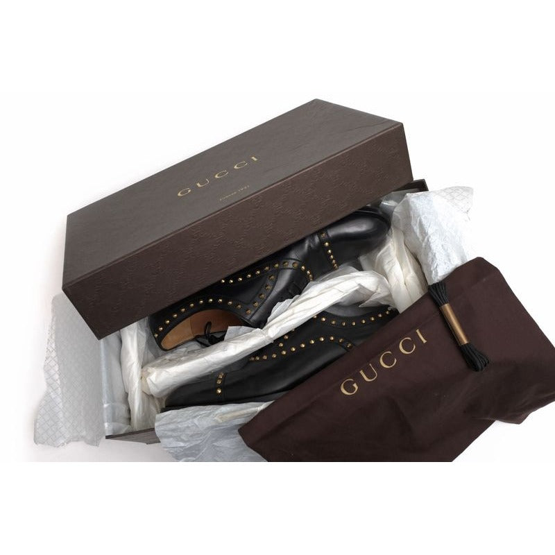 Gucci Shoes Business Men Leather Black Betis — view 9