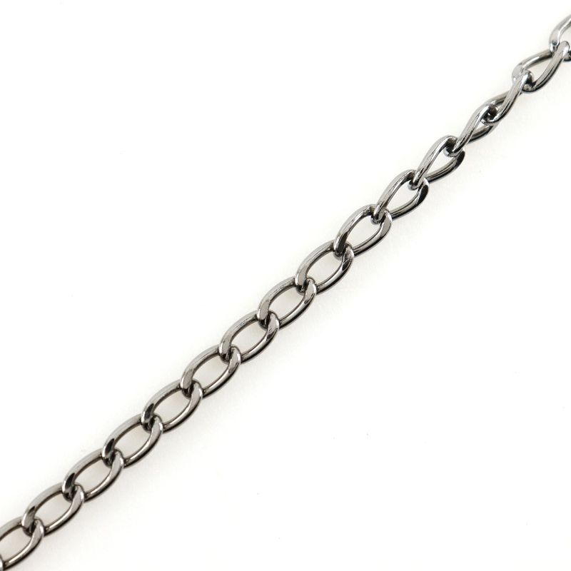 Chanel Coco Mark Metal And Rhinestone Silver/black 03A Ladies 34.1g Necklace