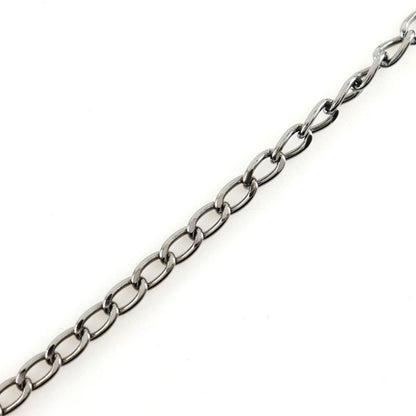 Chanel Coco Mark Metal And Rhinestone Silver/black 03A Ladies 34.1g Necklace