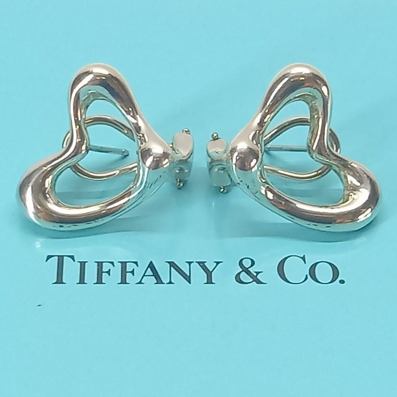 Tiffany & Co Open Heart Stud Earrings 925
