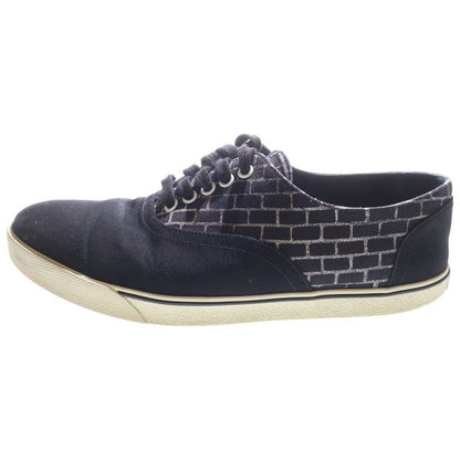 Celine Canvas Low Cut Sneakers Black White