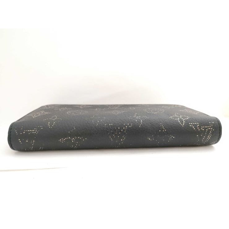 Louis Vuitton Monogram Mahina Zippy Wallet Black Gold Leather — view 3