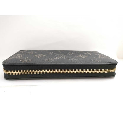 Louis Vuitton Monogram Mahina Zippy Wallet Black Gold Leather — view 6