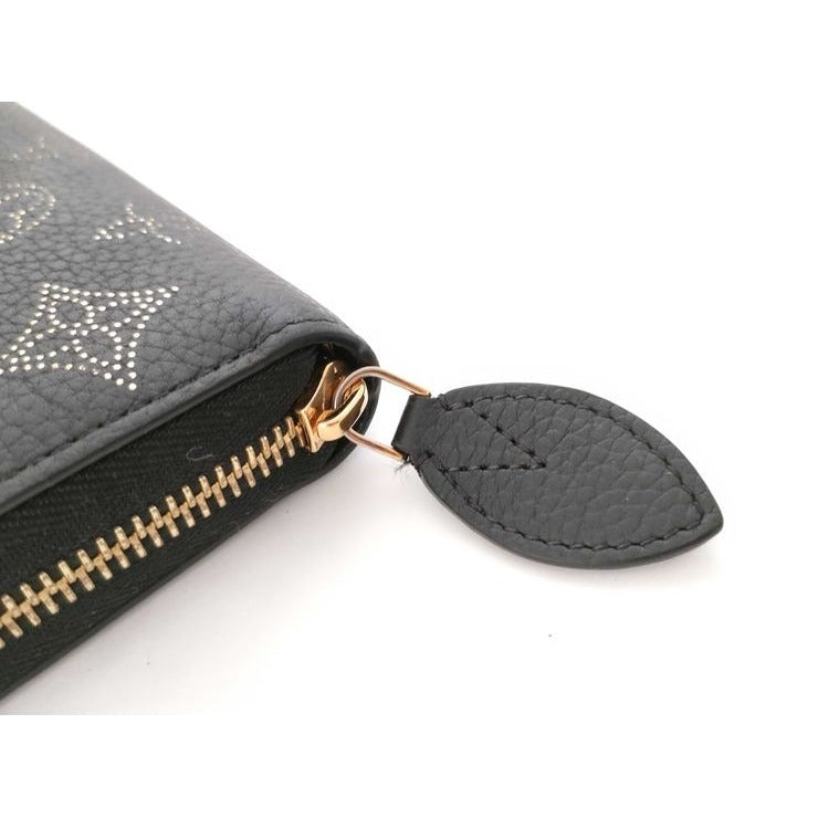 Louis Vuitton Monogram Mahina Zippy Wallet Black Gold Leather — view 7