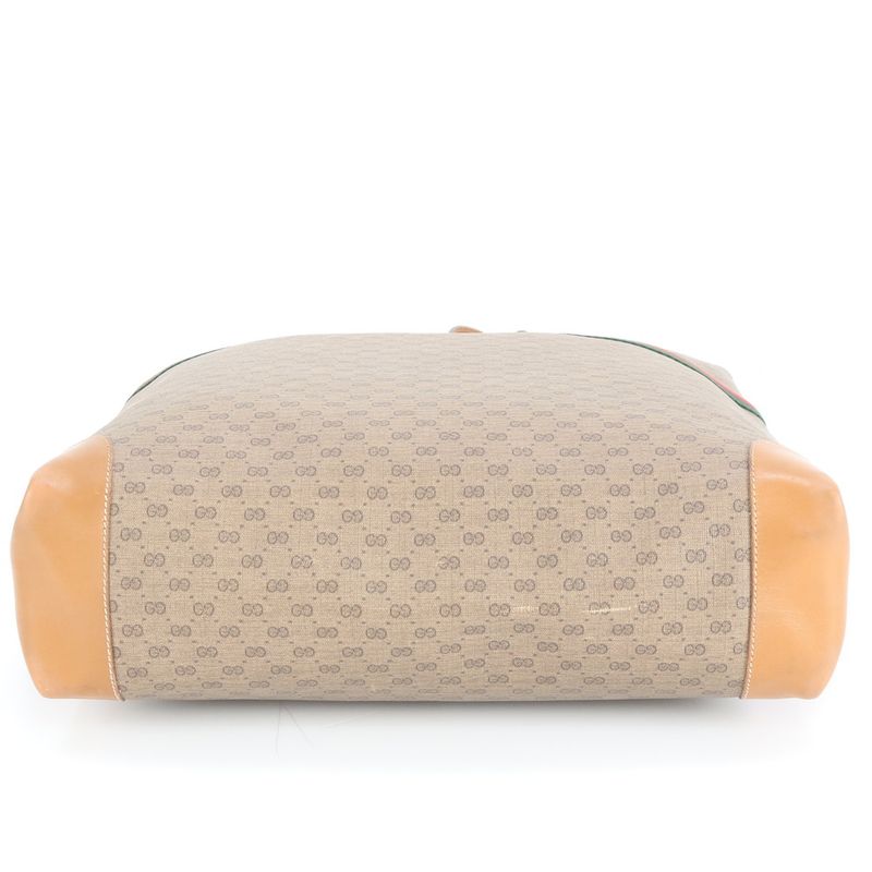 Gucci Micro GG Sherry Line Interlocking G Leather Tote Bag Shoulder Business A4