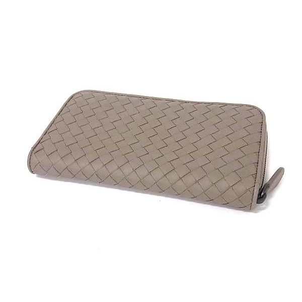 Bottega Veneta Intrecciato Leather Zip Around Wallet Grey — view 2