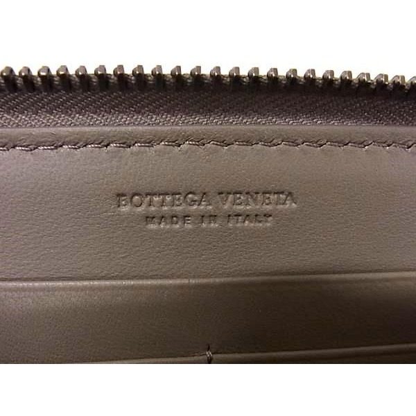 Bottega Veneta Intrecciato Leather Zip Around Wallet Grey — view 5