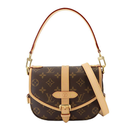 Louis Vuitton Monogram Saumur BB 2-Way Bag Brown