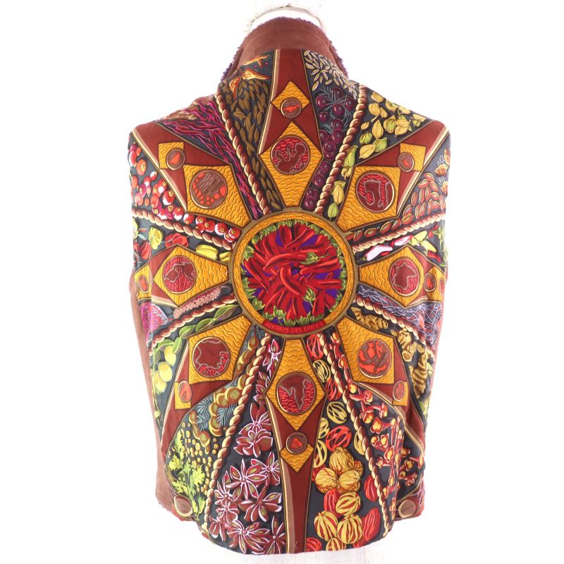 Hermes Vintage Auxpays DES Epices In The Land Of Spices 100% Silk Mouton