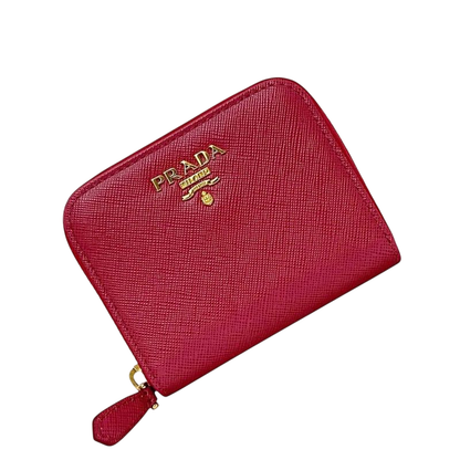 Prada Coin Case Pink 1m0268 Excellent Condition Coin Purse Saffiano