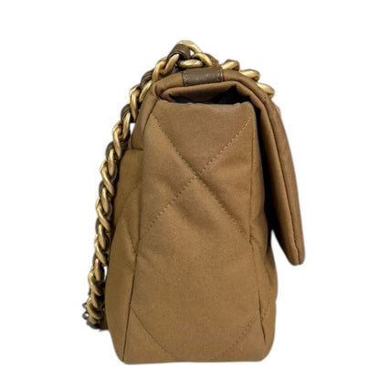 Chanel 19 Shoulder Bag Cotton Canvas As1160 Brown Ladies Chanel  Chanel