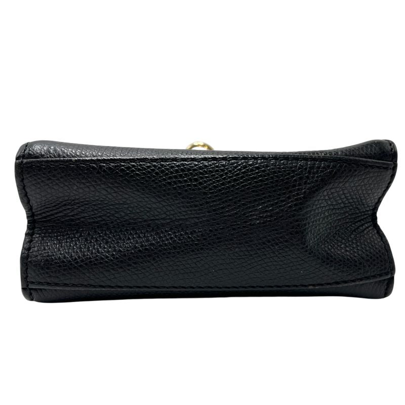 Celine Handbag Leather Gold Hardware Leather Gold Hardware Mini Old Black