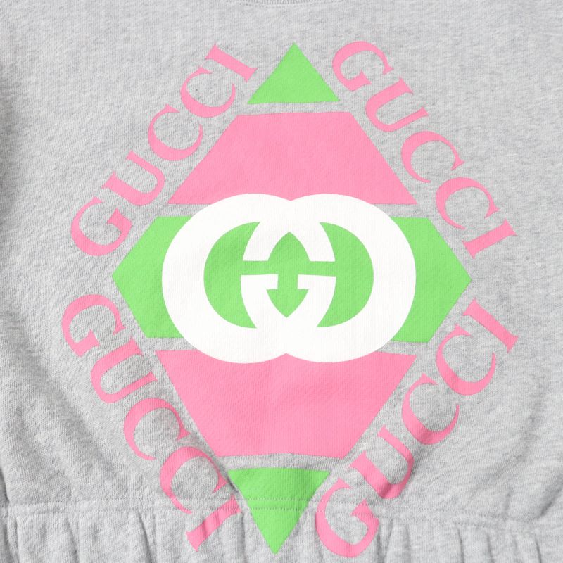 Gucci 23SS 717404 100% Cotton Interlocking G Print Long Sleeve Sweatshirt Grey