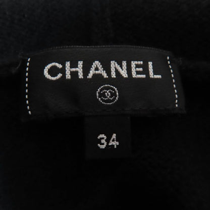 CHANEL P72799k10443 100% Cashmere Coco Mark Button 2WAY Cropped Knit Hoodie