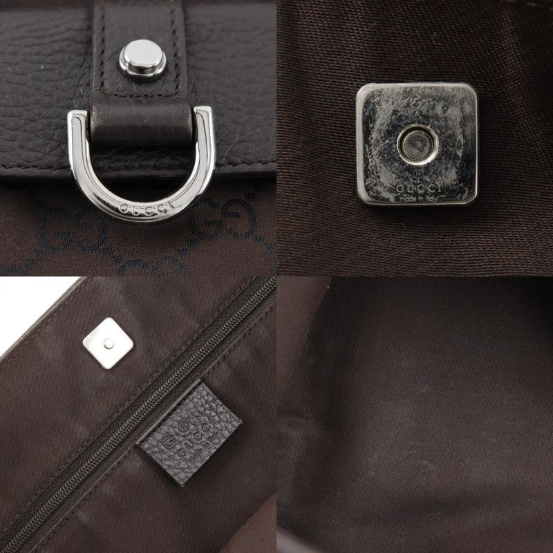 Gucci Abbey Line Outlet GG 268639 Nylon Canvas Brown Ladies Tote Bag