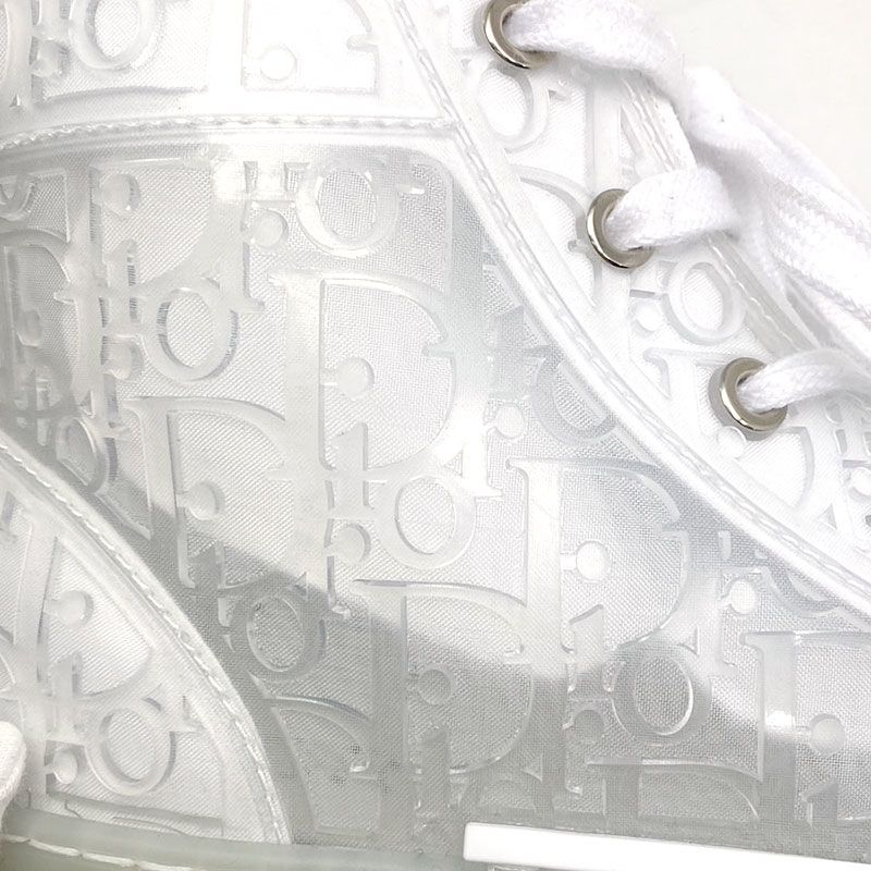 Dior B23 High Cut Sneakers Clear Transparent Size 42