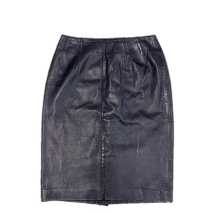 Loewe Tight Skirt Dark Navy Vintage Leather