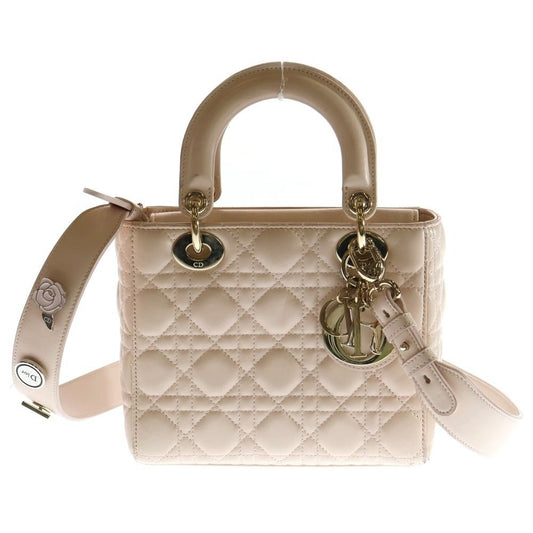 Dior Christian Myabcdior Cannage Small 2-Way Bag Handbag Baby Pink