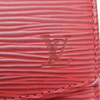 Louis Vuitton Coin Case Porte Monet Saemple M63417 Epi Leather Red Gold
