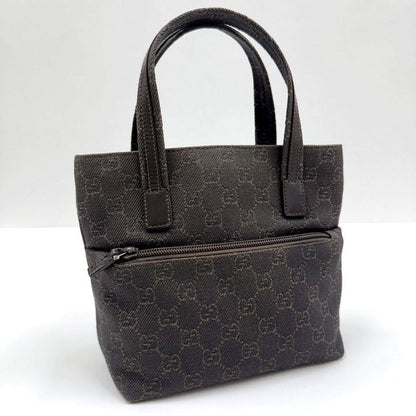 Gucci Mini Tote GG Canvas Leather Brown