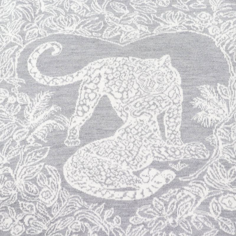 Hermes Jungle LOVE Jungle Love Cashmere Silk Long Sleeve Knit Dress Grey 36