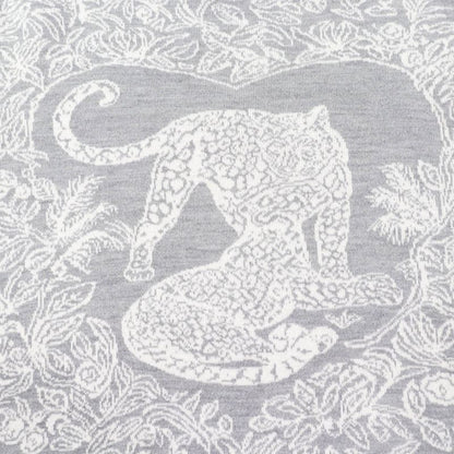 Hermes Jungle LOVE Jungle Love Cashmere Silk Long Sleeve Knit Dress Grey 36