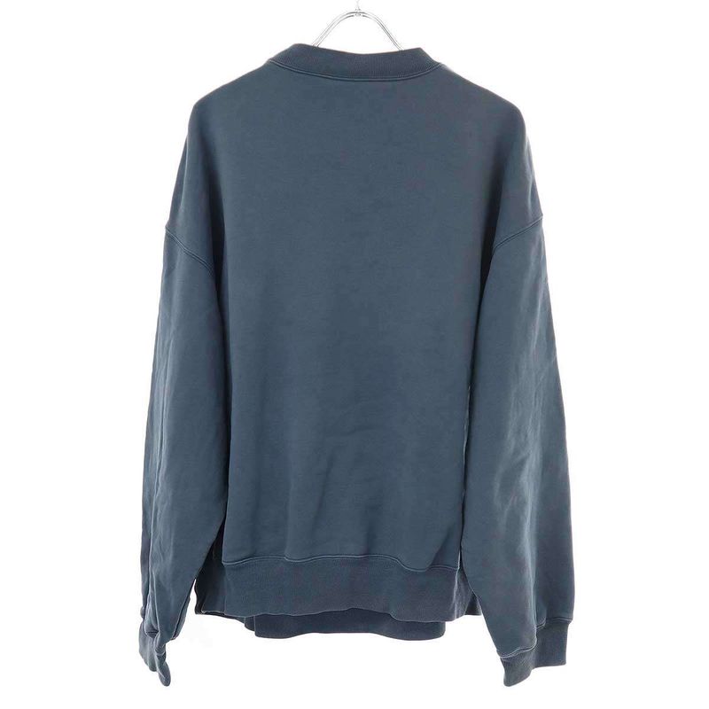 Balenciaga 22aw Vintage Wash Embroidered Sweatshirt 697869 Tnvg8 Blue L