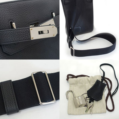 Hermes Akkado PM W Engraved Around 2024 Shoulder-body Bag Togo Black