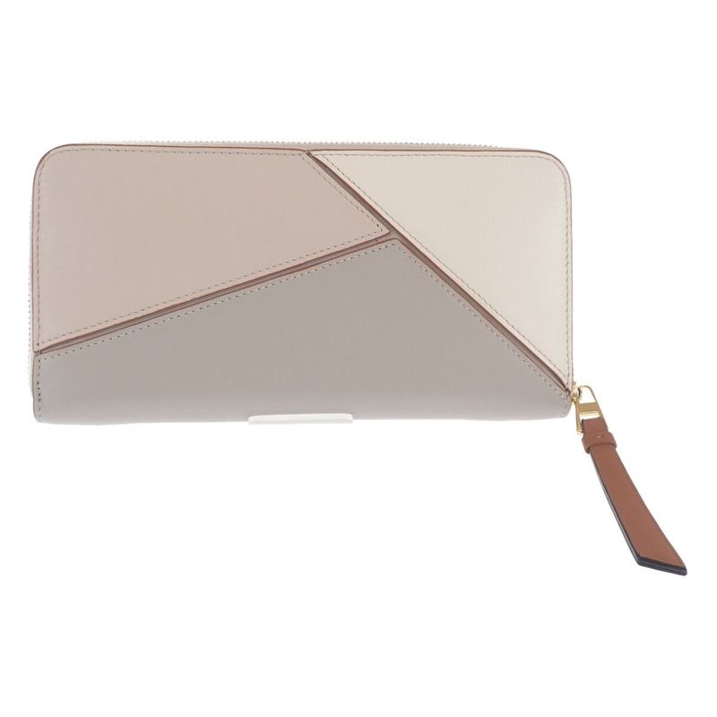 [AB Rank] Loewe Puzzle Zip Around Long Wallet C510t12x13 Calfskin Ghost Soft