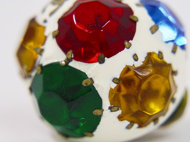 Authentic Chanel Coco Mark Multi-colored Stone Earrings GP Gold Plated Coco