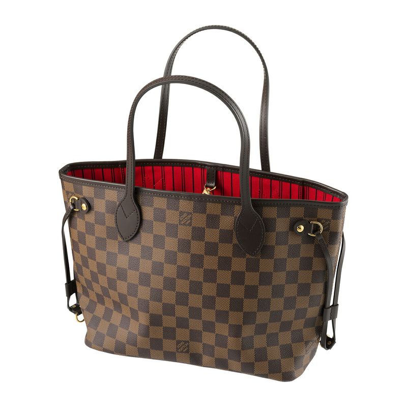 Louis Vuitton Tote Bag Neverfull PM Brown/cerise Red
