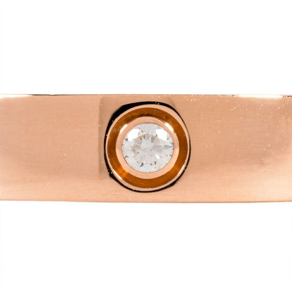 Cartier Mini Love Ring With Diamonds #61 18K Pink Gold 53g 1P Diamond Pink Gold