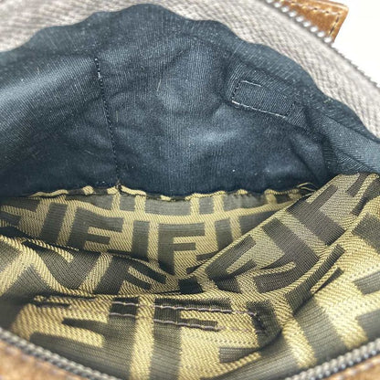 Fendi 2386 7va187 Waist Bag Shoulder Bag Body Bag Zucca Nylon Canvas Leather
