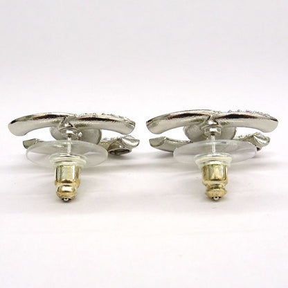Chanel Earrings Coco Mark A24V Rhinestone Metal SV Accessories -