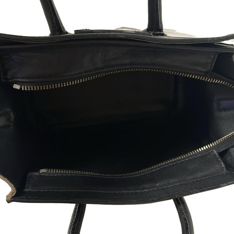 Celine Handbag Luggage Mini Shopper Beige X Black X Light Brown