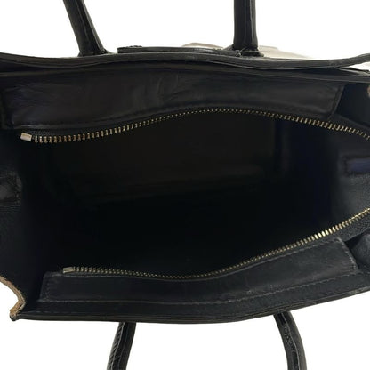 Celine Handbag Luggage Mini Shopper Beige X Black X Light Brown