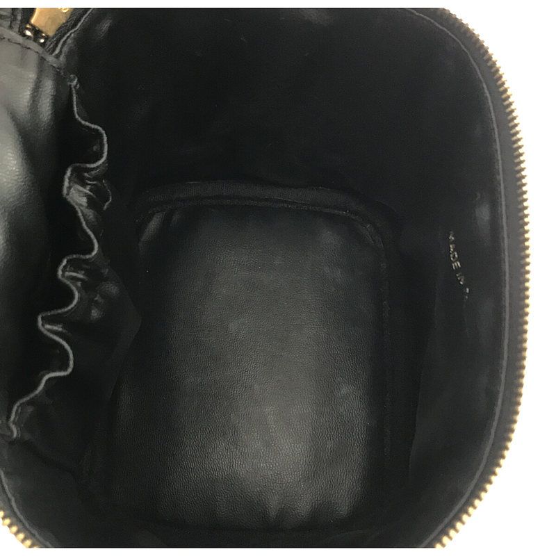 Chanel - 93659 Coco Mark Caviar Skin Vanity Bag - Black - Women