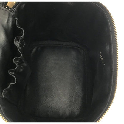 Chanel - 93659 Coco Mark Caviar Skin Vanity Bag - Black - Women