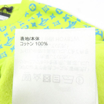 Louis Vuitton 2023 100% Cotton Monogram Print Allover Sweatshirt Lime Green L