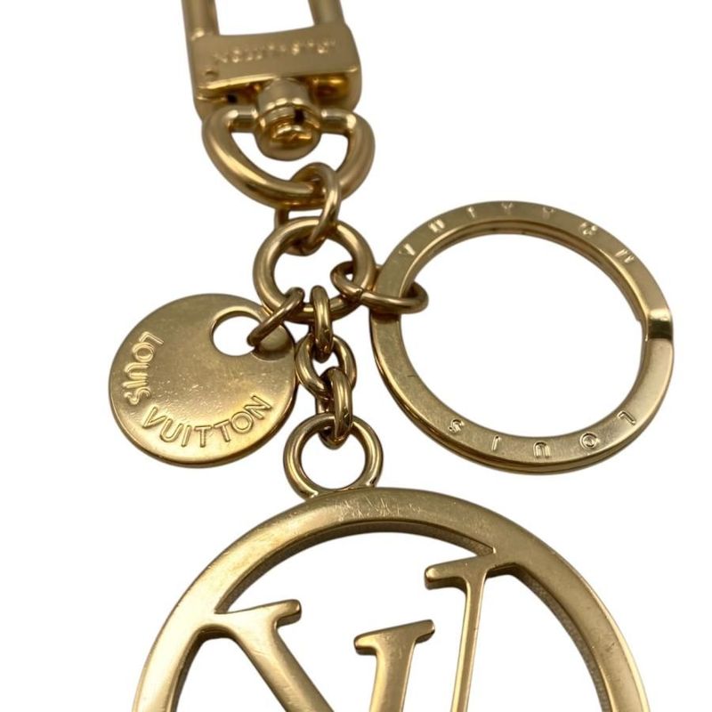 Louis Vuitton Bag Charm Porte Cles LV Circle M68000 Key Ring Gold Louis Vuitton