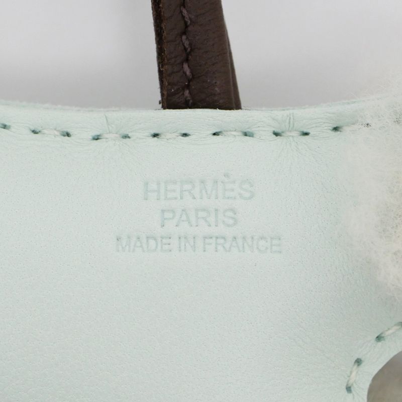 Hermes Buddy Charm Vert Pepper Mint W Engraved Blue Series Bag Charm
