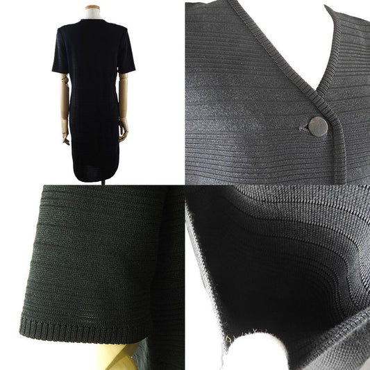 Yves Saint Laurent Dress Size M Short Sleeves Made In Japan Black Fashionable